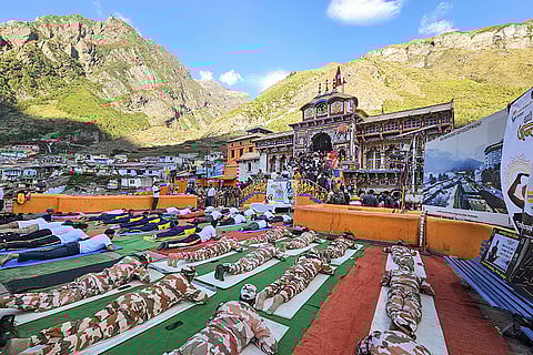 International Day of Yoga at Badrinath Temple